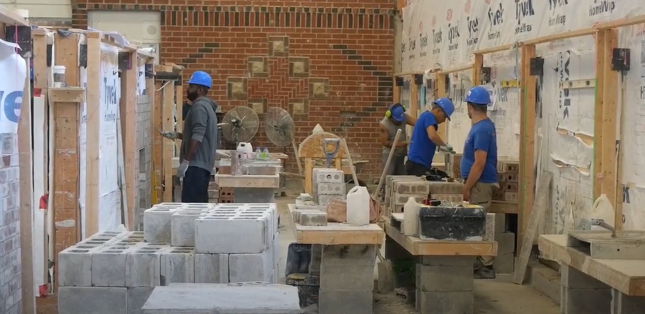 Student for a Day experience in Bricklaying