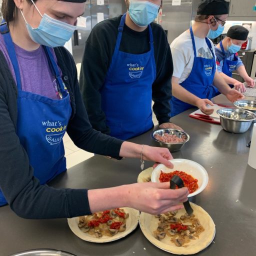 Class making quiches