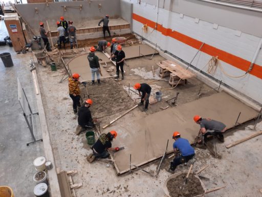 Concrete students at work