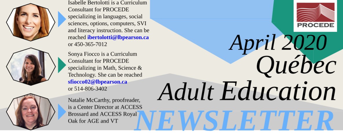 Adult Education Newsletter - April 2020