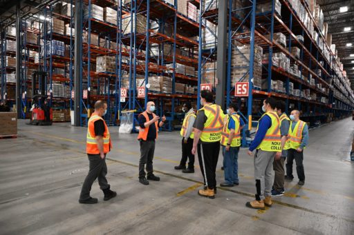 First day for students at distribution centre