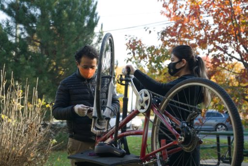 Mr. More's Life Skills students fixing bikes