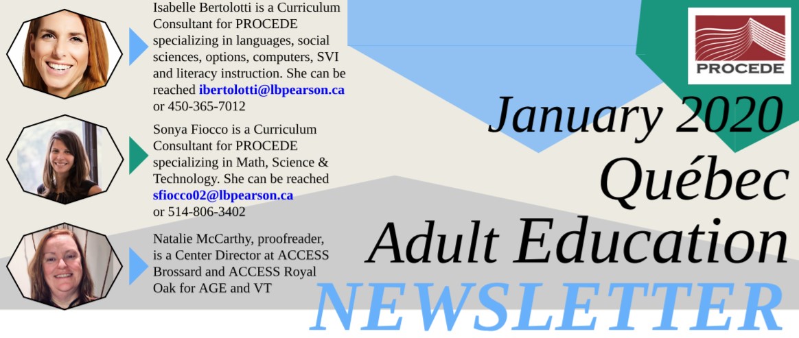 Adult Education Newsletter - January 2020