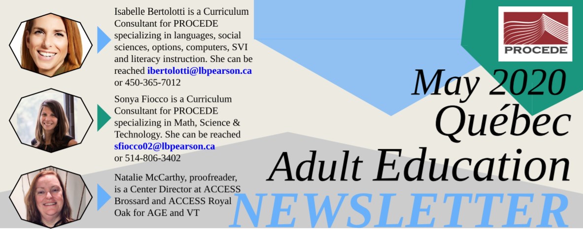 Adult Education Newsletter - May 2020