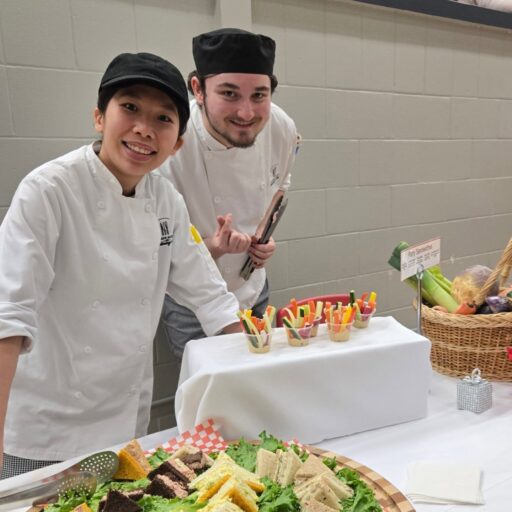 Serving up some congratulations