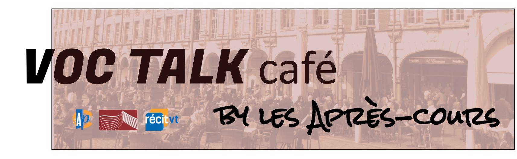 Voc talk café by Après Cours prototype with logos