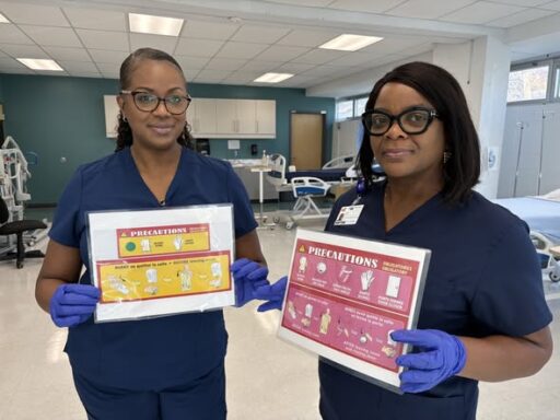 Preparing for their lab session